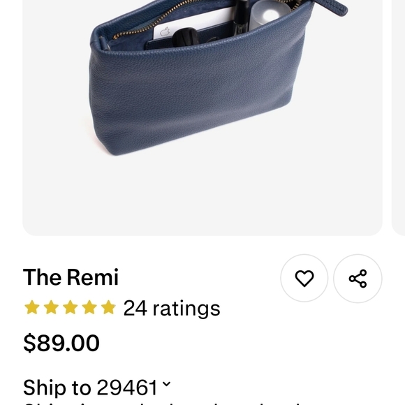 Andar Handbags - The Remi Blue Clutch